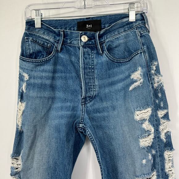 3x1 W3 Higher Ground Boyfriend Slim Fit Crop Jeans - Picture 3 of 8